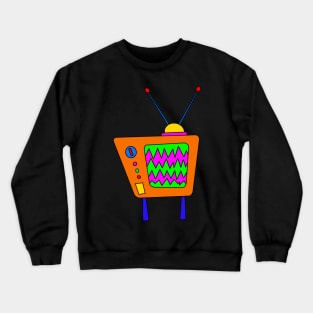 Retro TV Design Crewneck Sweatshirt